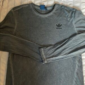 Adidas Men's Gray Long Sleeve Shirt